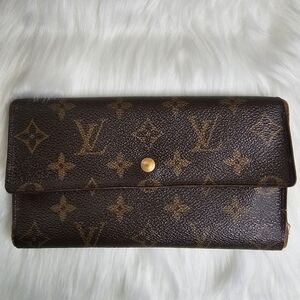 AUTHENTIC Louis Vuitton Portefeuille International Brown Monogram long wallet
